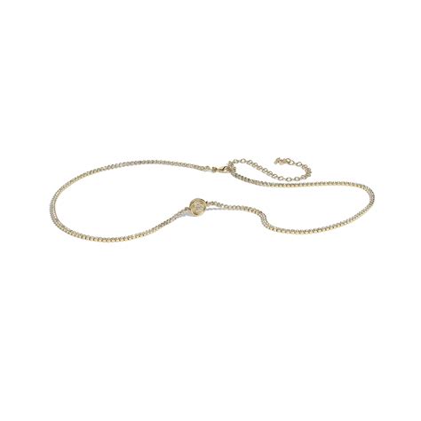 Ketting ceintuur Metaal, glazen parels& strass Goud  